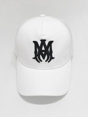 AMIRI White Hat with Bold Black Emblem